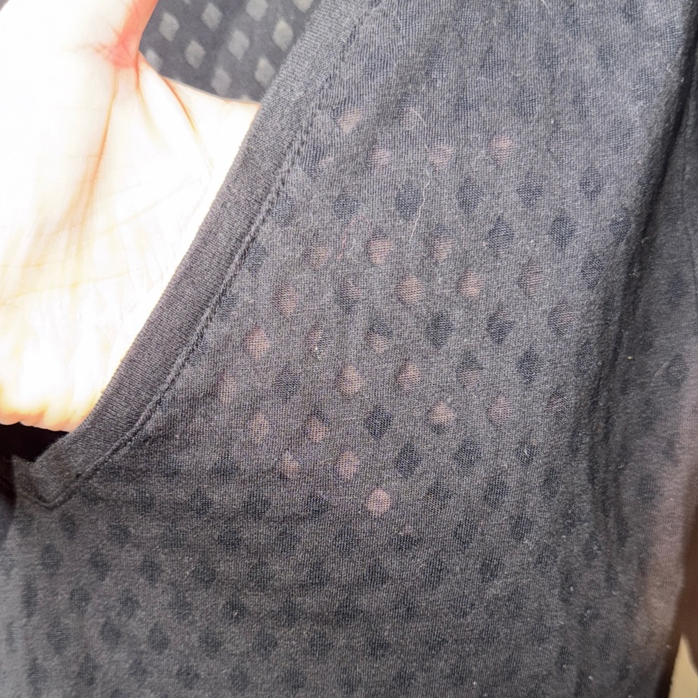 Victoria's Secret Black Textured Long Sleeve Top - Picture 3 of 5